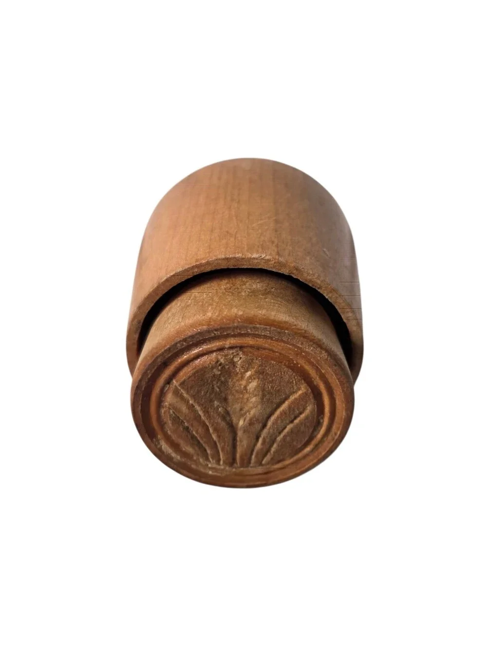 Vintage Butter Stamp Press Decorative Wooden Mold Agricultural Design Imprint
